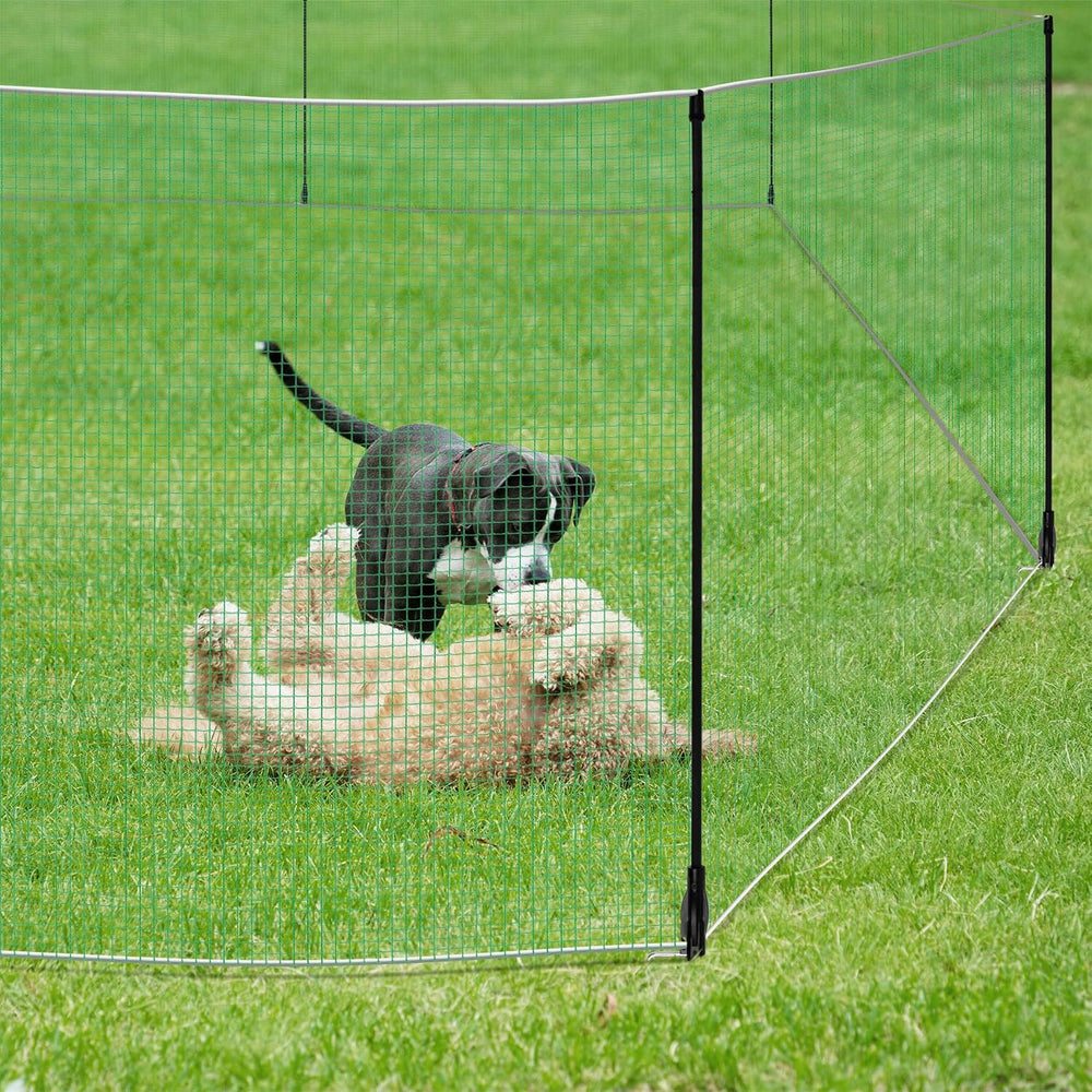 Temporary Fence with Posts 4' x 100' for for Dogs Outdoor Backyard