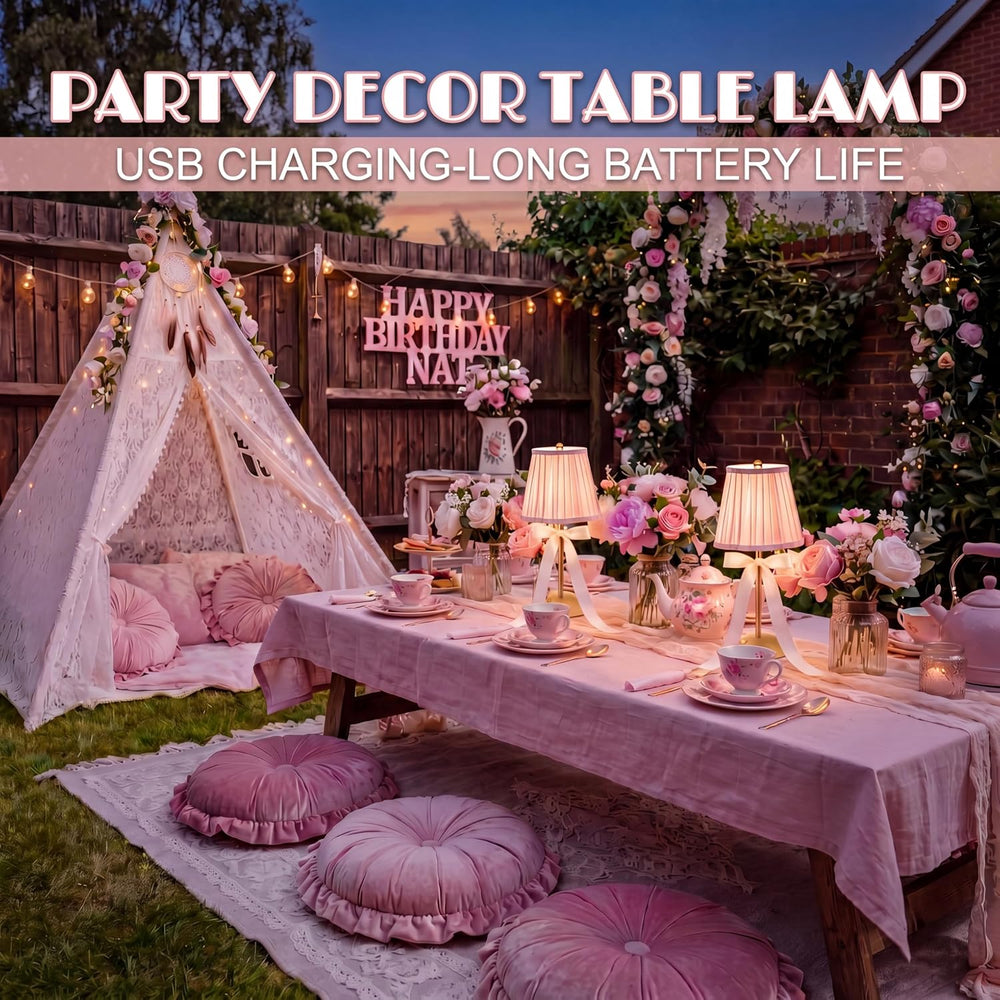 Wedding Cordless Table Lamp Rechargeable, Pink, 4 Pack