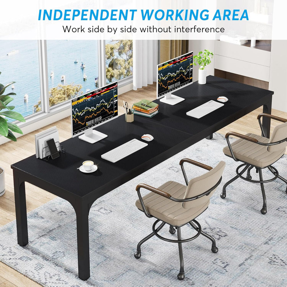 Tribesigns 78.7 Inches Extra Long Computer Desk 2 Person Desk, Double Long De...