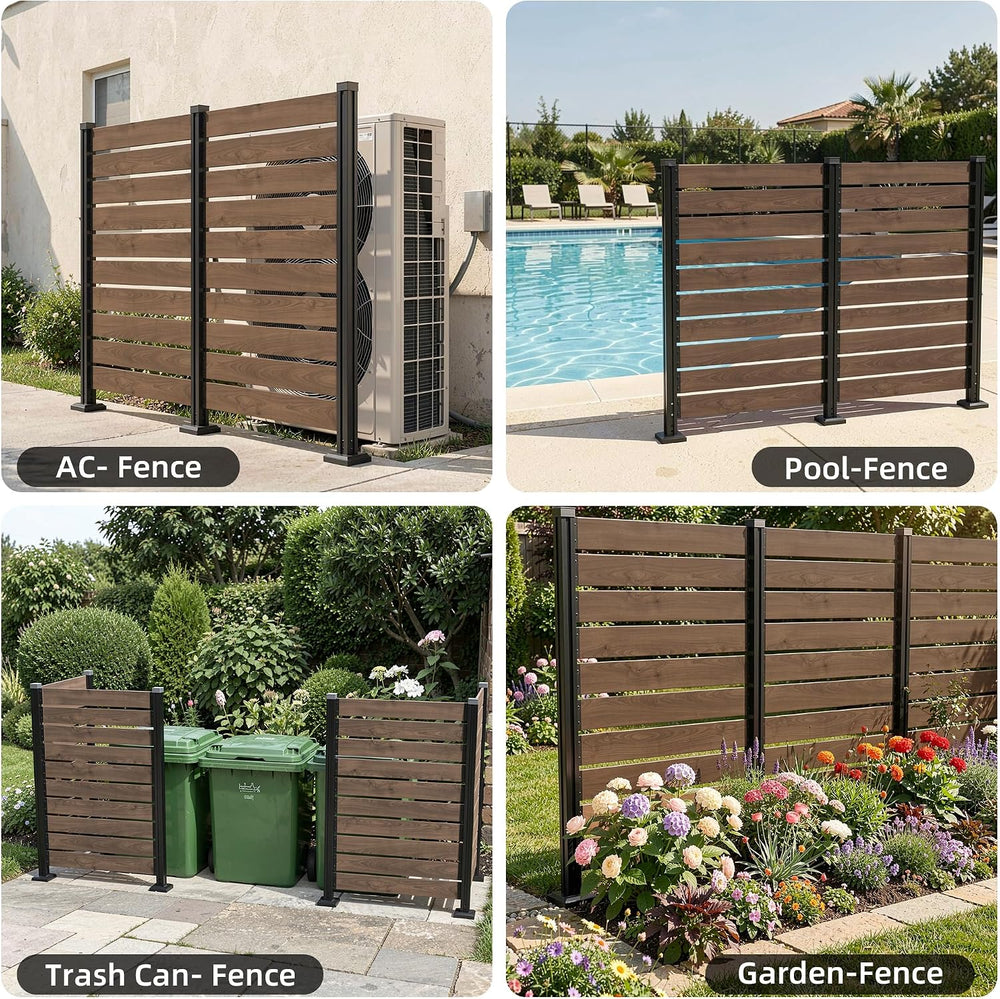 60''H x 78''W Outdoor Cedar Wood Fence Privacy Screen
