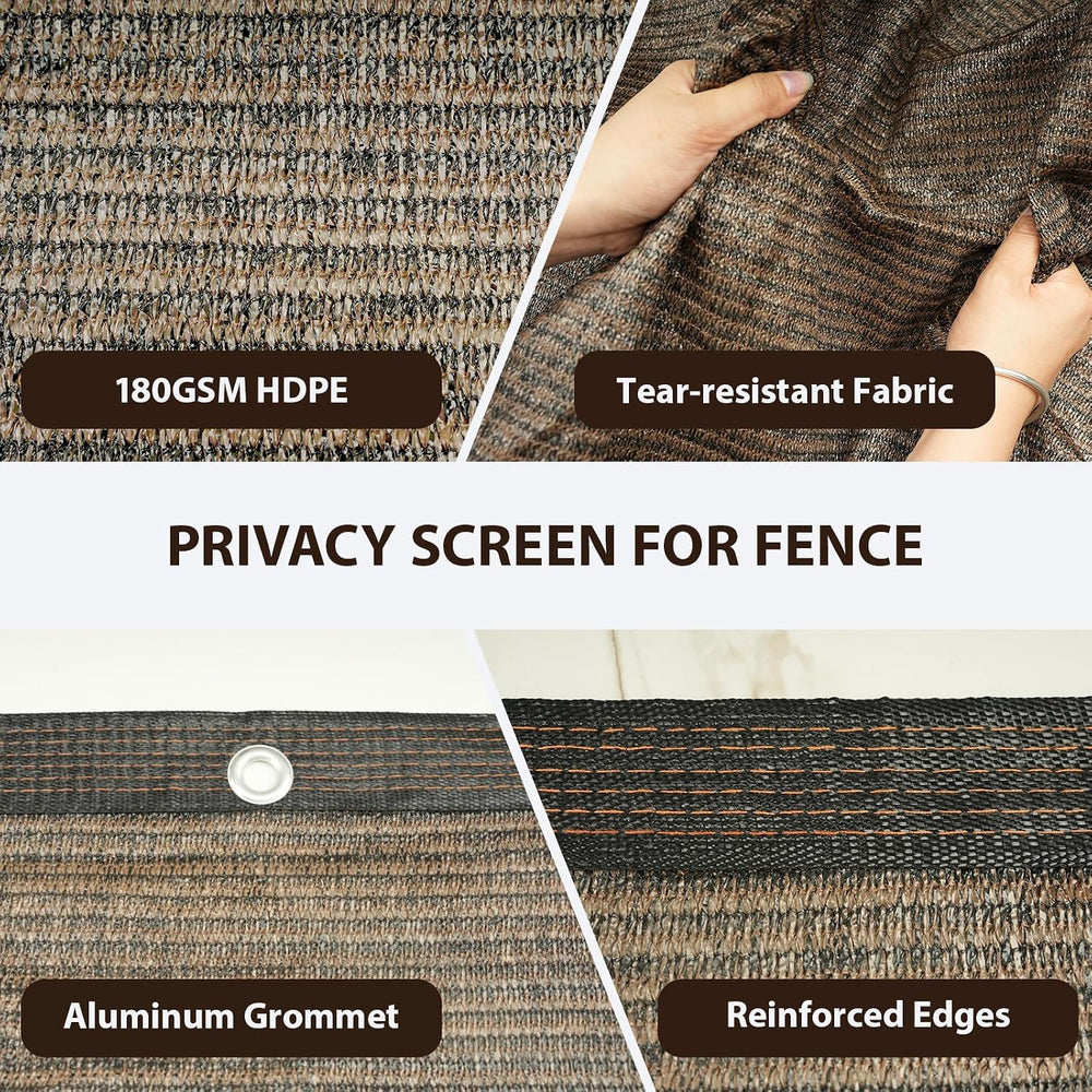 4×50FT Heavy Duty Fence Privacy Screen, 180GSM, 90% Block, Include Zip Ties