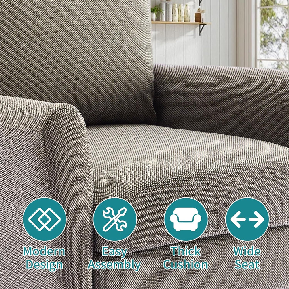 OLIXIS Comfy Accent Chair for Living Room Bedroom Waiting Room, Iron Gray