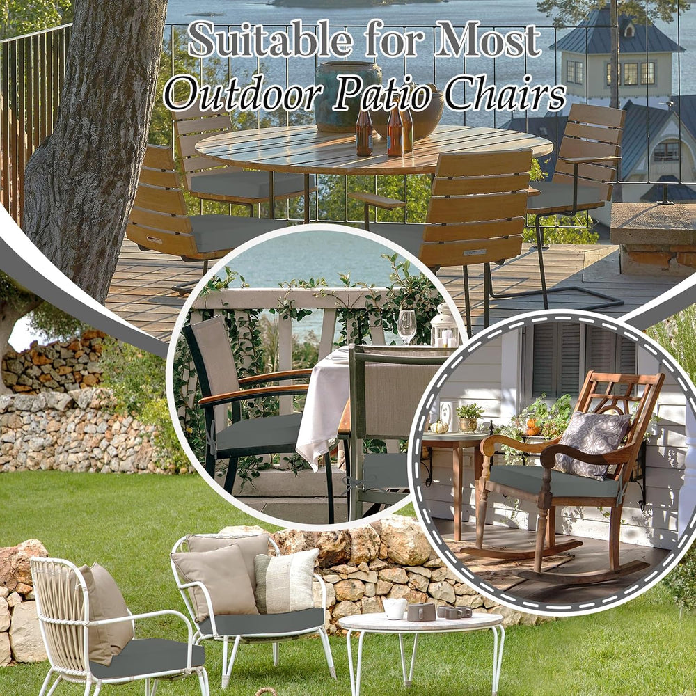 Basic Beyond Outdoor Chair Cushions for Patio Furniture, Waterproof Outdoor S...