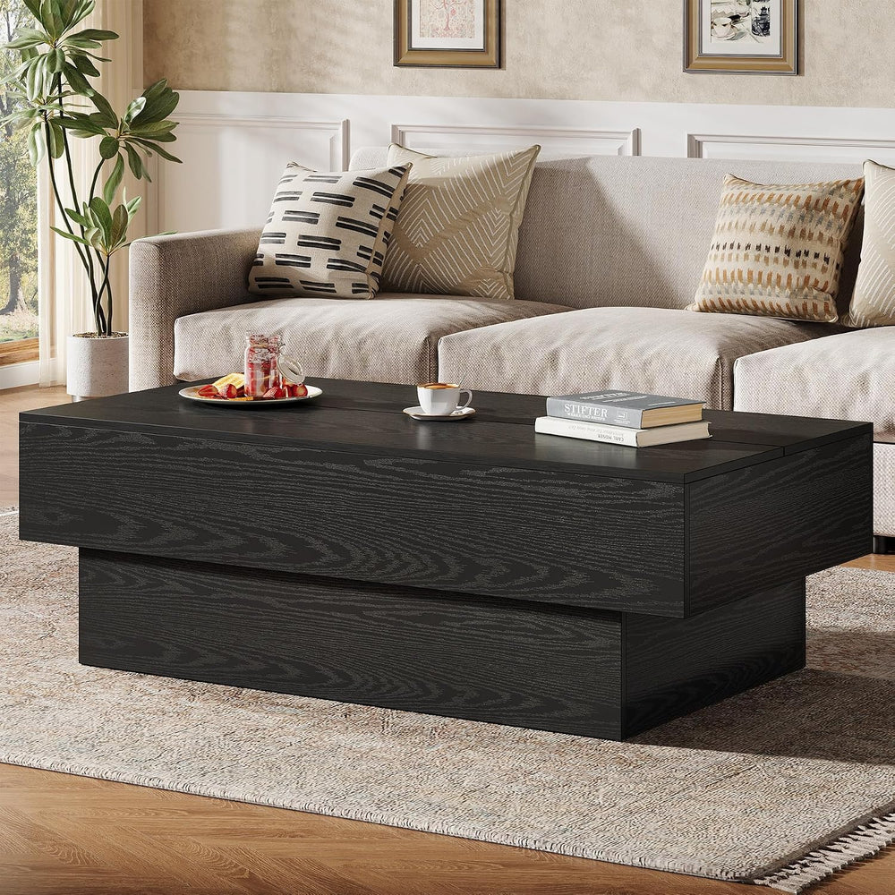 Tribesigns 55-Inch Wooden Coffee Table, Modern Rectangular Tea Table, Large C...