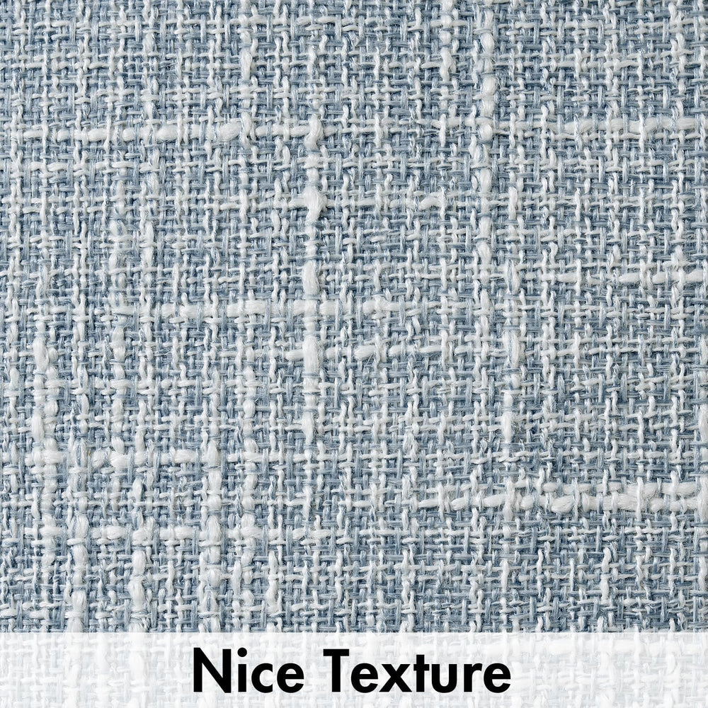 MIULEE Burlap Linen Euro Throw Pillow Covers 24x24 Inch Set of 2 Light Blue