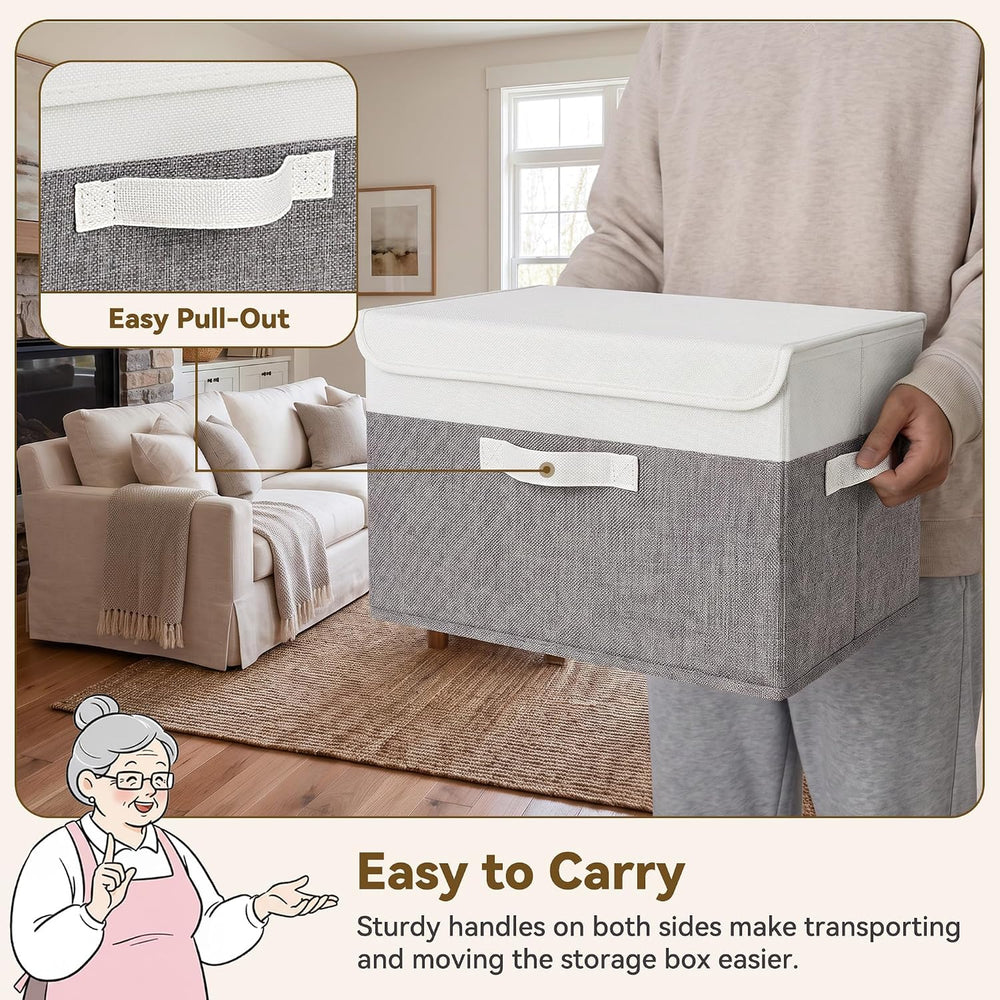 GRANNY SAYS Memory Keepsake Storage Box, Fabric Storage Bins with Lids