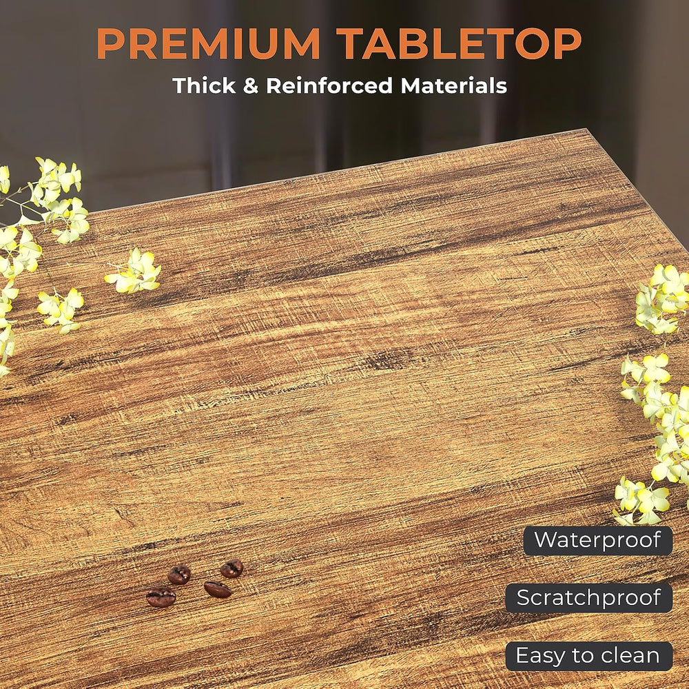 GreenForest 27.55 Inch Square Coffee Table with 2 Tier Storage