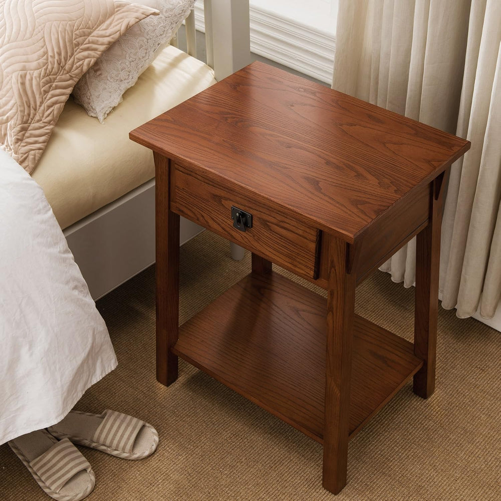 Leick Home Mission Nightstand Side Table, 22", Russet