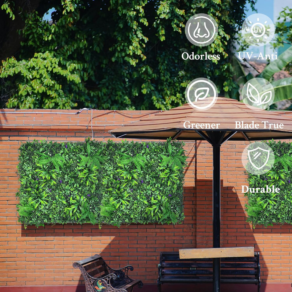 ODTORY Artificial Greenery Wall, 70'' x 120''(58.5 SQFT) Fake...