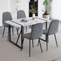Modern 55'' Grey Wood Dining Table Set