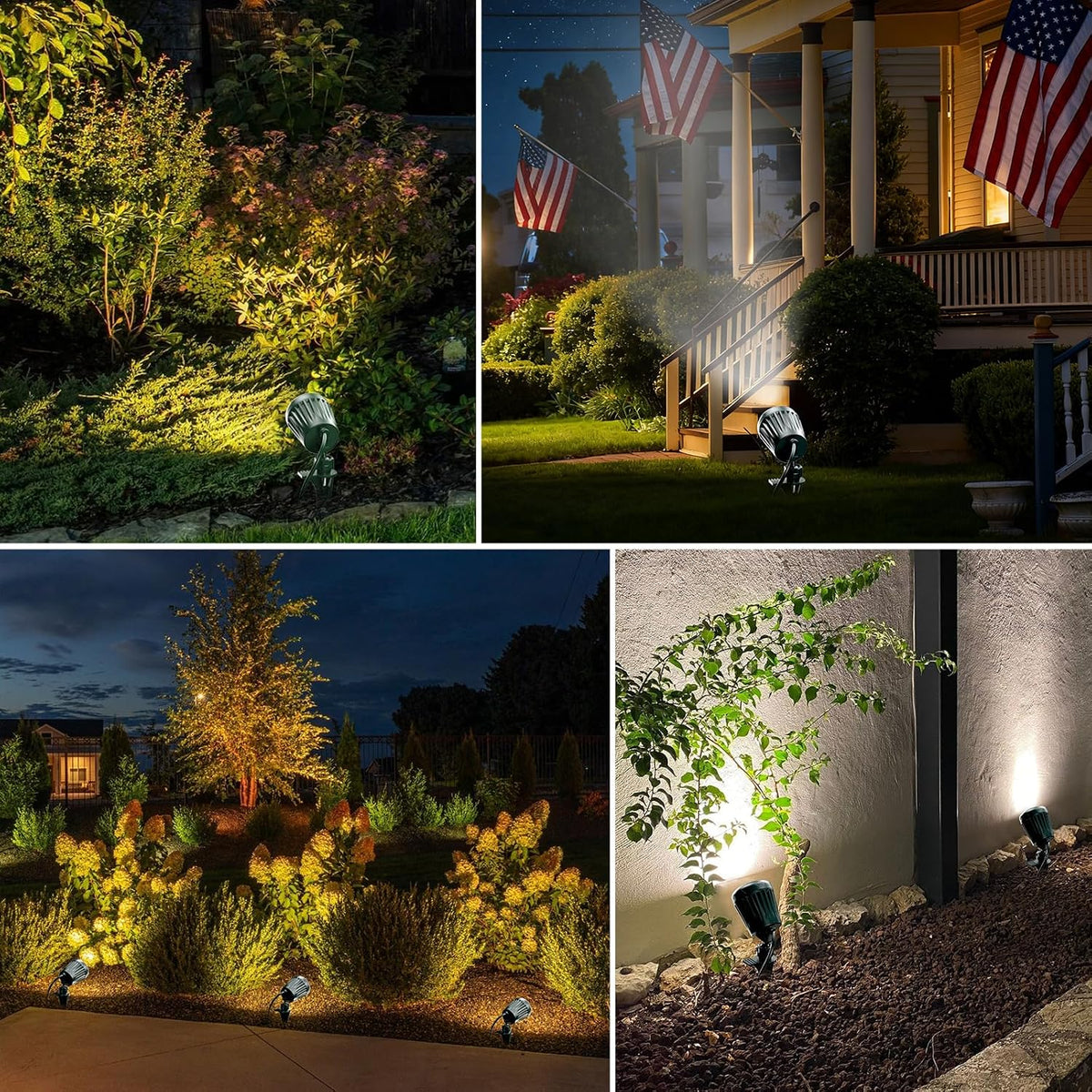 Halloween Spotlights Outdoor,120V Timer Remote Control,4 Pack
