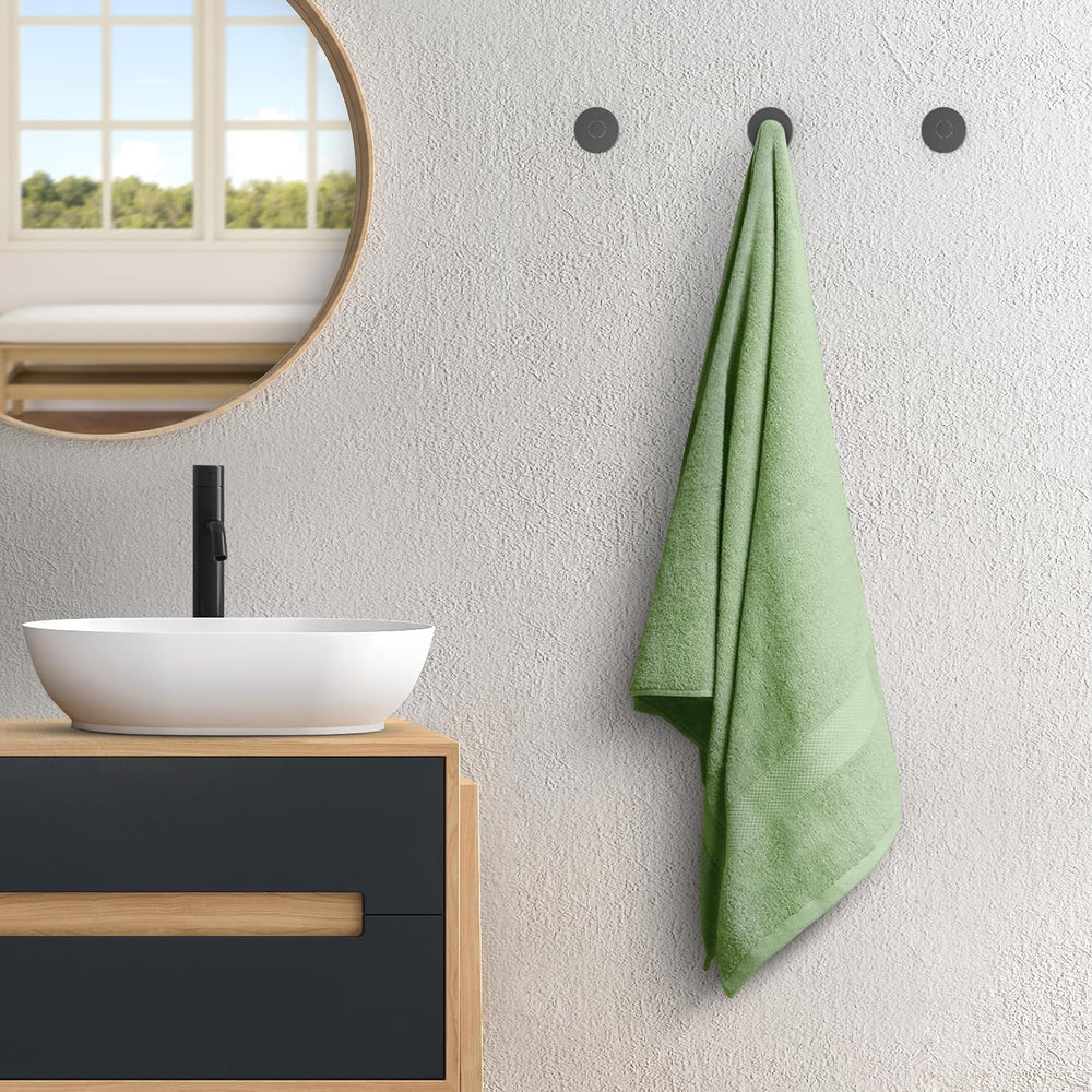 Avalon Towels Sage Green Bath Towel Set, 8 Piece, 600 GSM Ring Spun Cotton