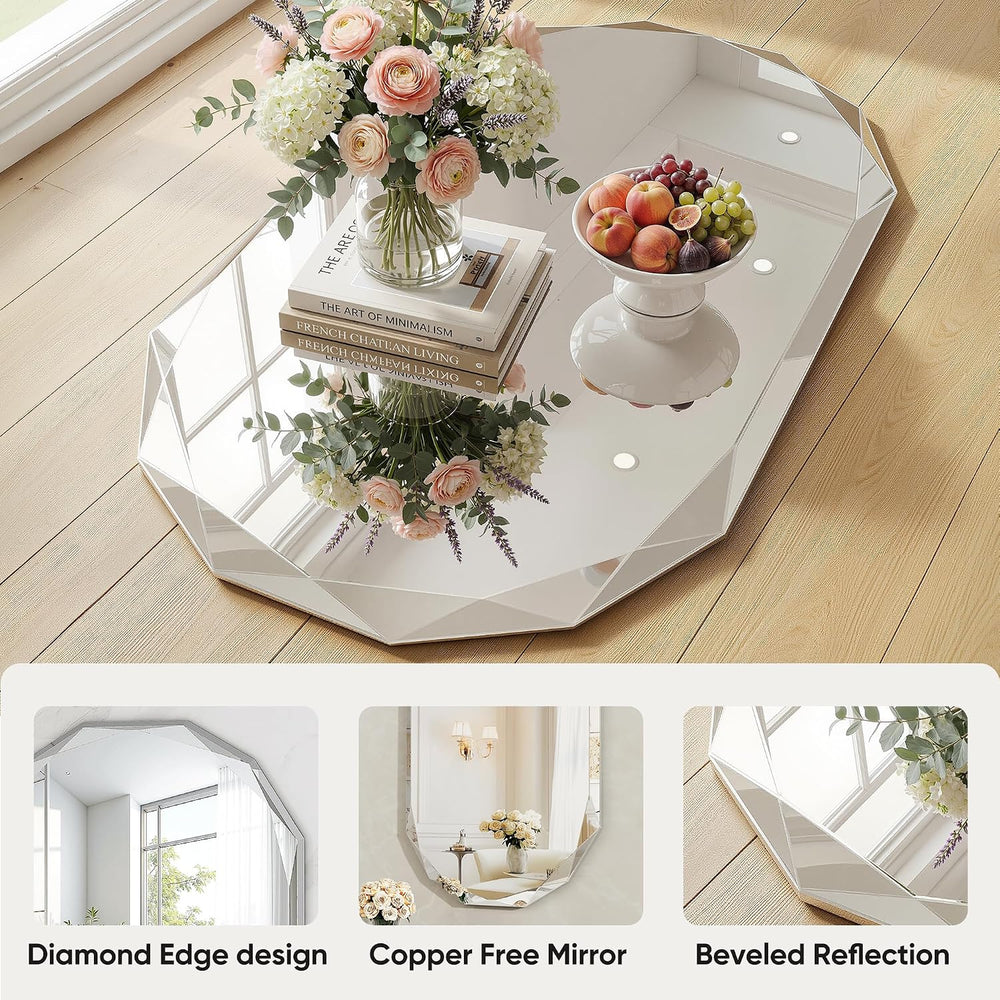 Suidia Bathroom Mirror, 20"x 28" Wall Mirror, Frameless Bathroom Mi...