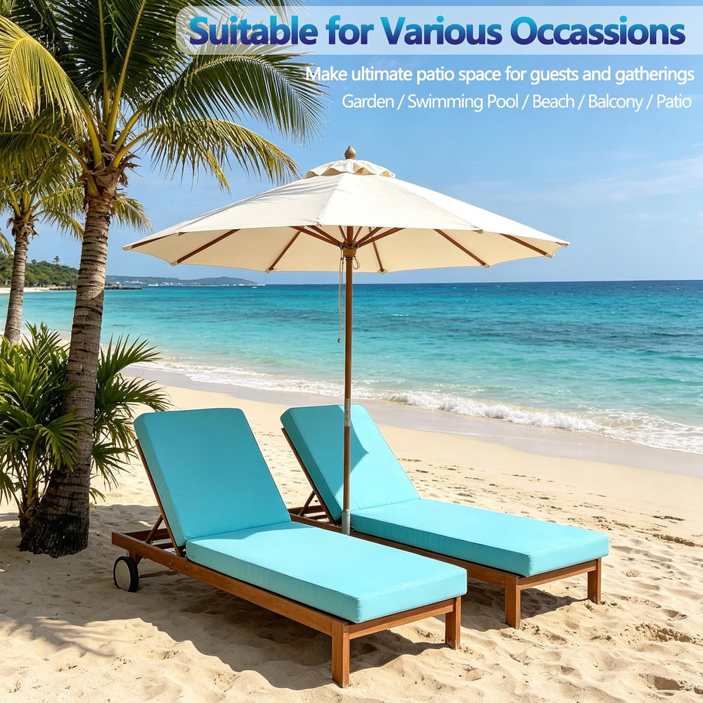 Chaise Lounge Cushions Outdoor 72x21x3.5 Inch, Waterproof and Fade Resistant ...