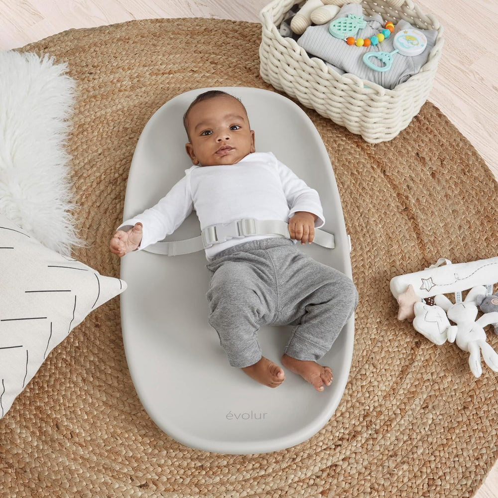 Evolur Eva Changing Pad, Waterproof EVA Foam, Safety Strap, White