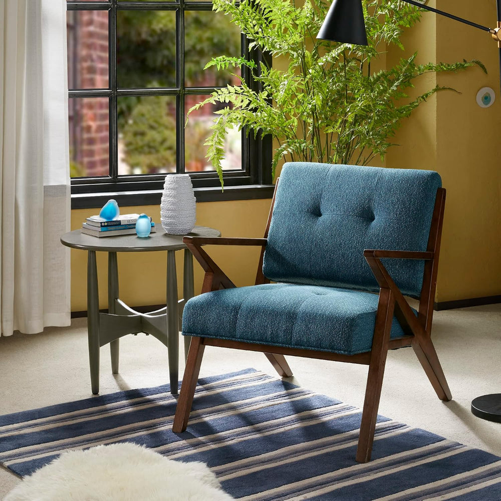 INK+IVY Rocket Mid,Century Modern Accent Chairs for Living Room with Solid Wo...