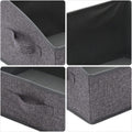 TENABORT 6 Pack Trapezoid Large Foldable Closet Storage Bins with Handle, Fabric Storage Organizer Cube Colth Containers Linen Box Shelf Baskets for Clothes Clothing Shelves Wardrobe