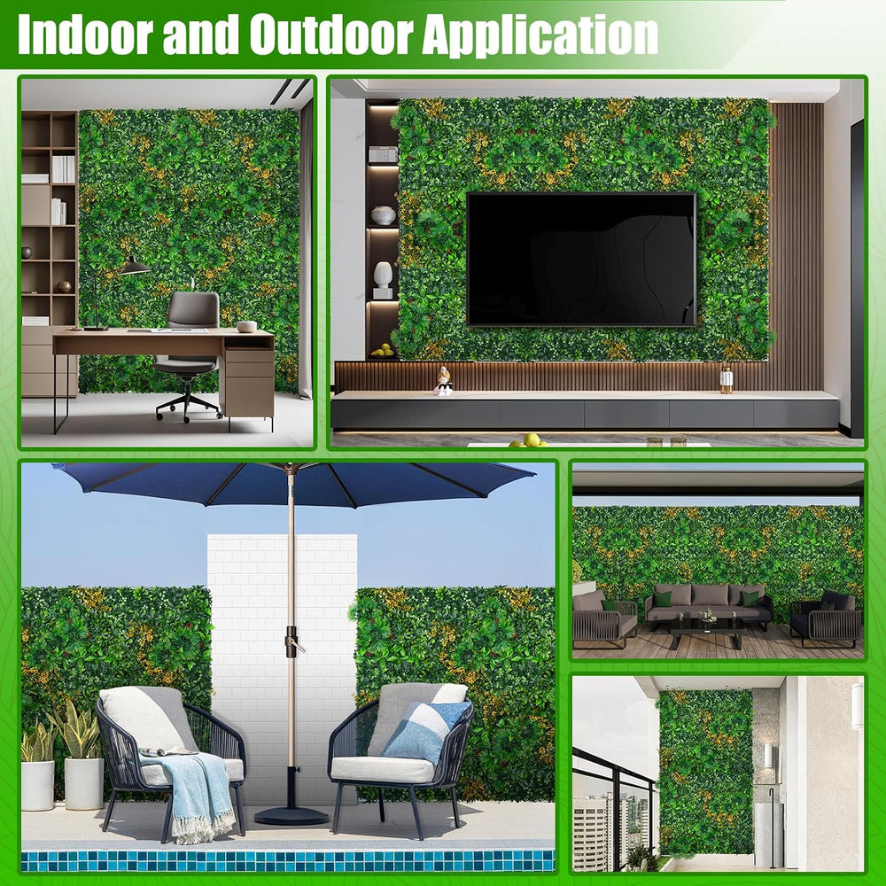 Artificial Grass Wall Panels, 60"x120"(50 SQFT) Boxwood Panels