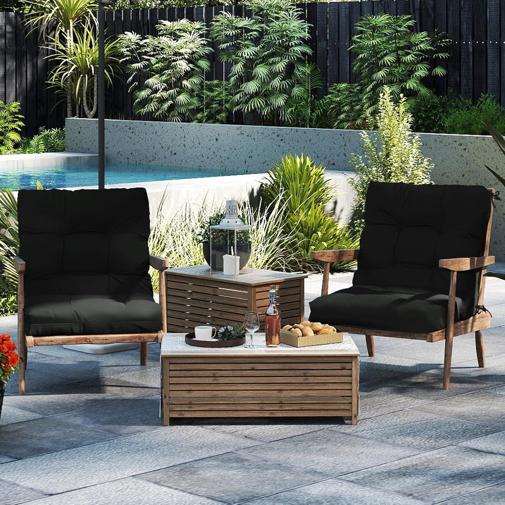 Outdoor High Back Chair Cushions 42"x 21" x 4", Waterproof Pat...