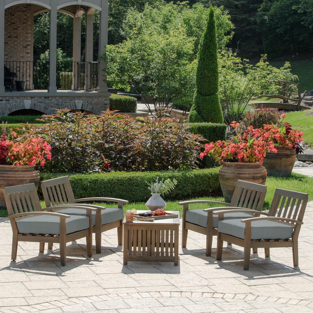 Arden Selections Outdoor Deep Seat Cushion 24 x 24, Stone Grey Leala