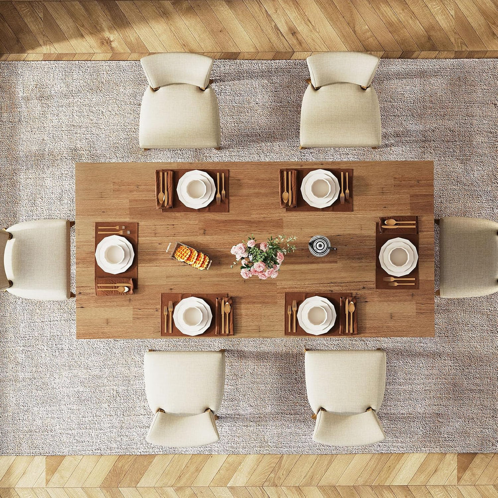 Tribesigns 63-inch Dining Table for 4-6, Farmhouse Kitchen Table with Large T...