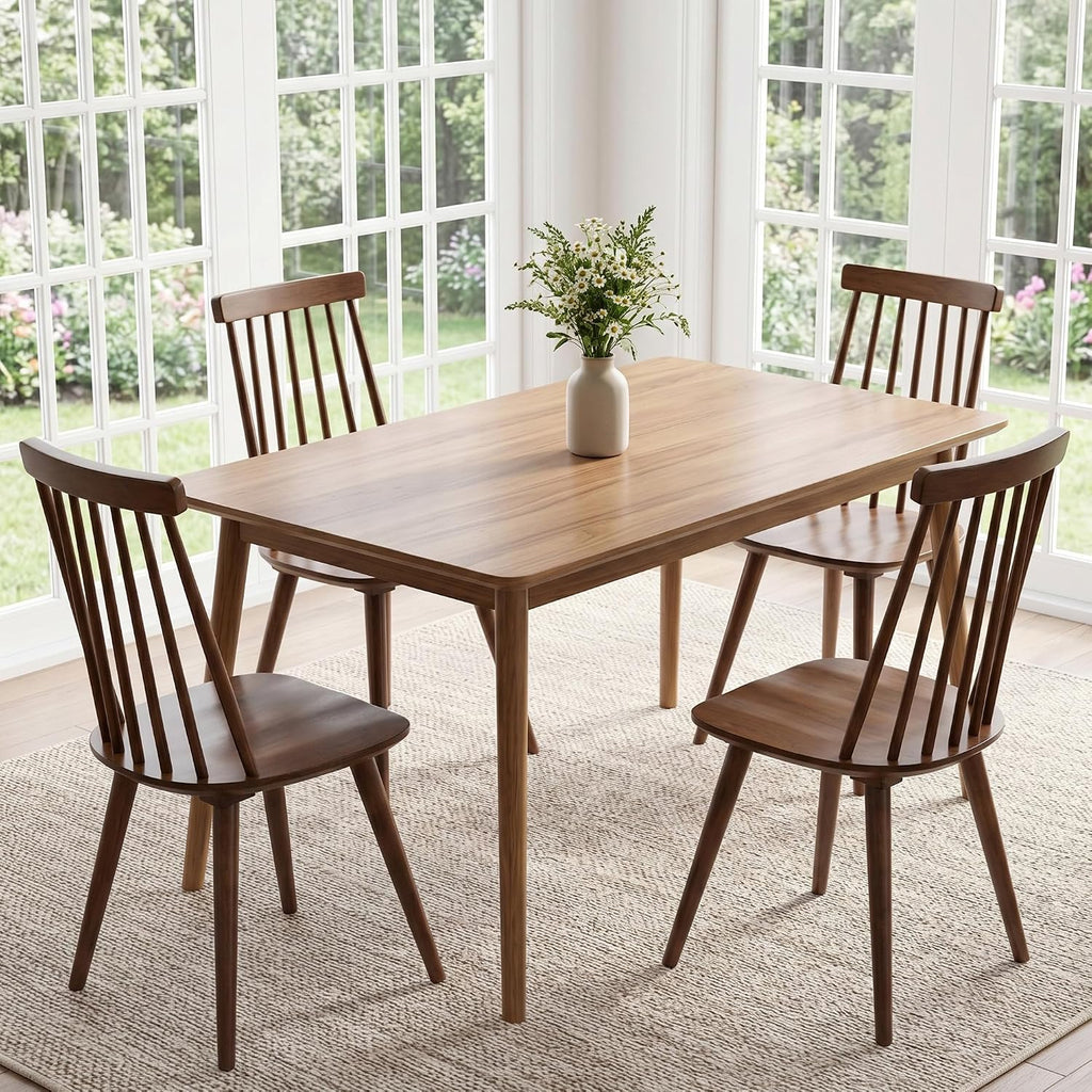 DUHOME Windsor Wooden Dining Chairs Set of 4, Spindle Back Dining Chairs