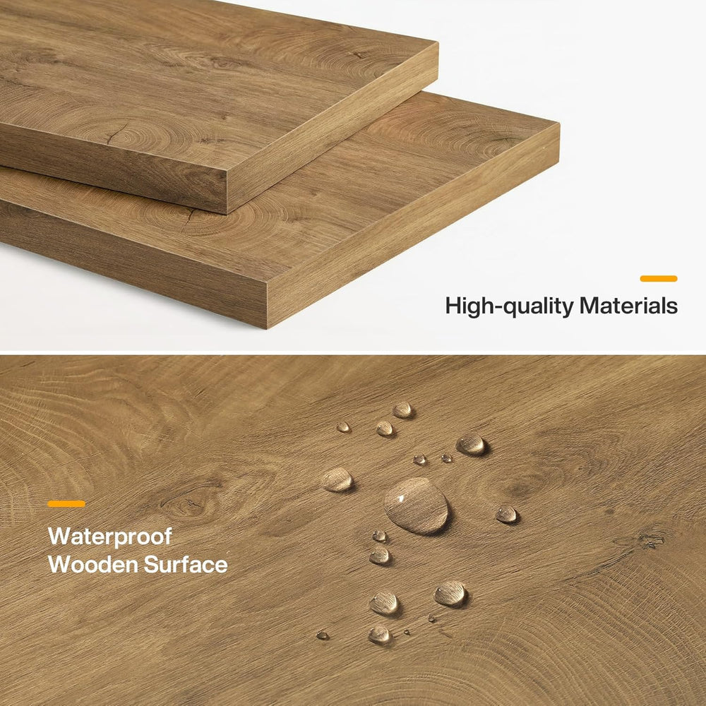 Tribesigns Farmhouse Coffee Table with Storage, 47" Large Rectangle Coff...