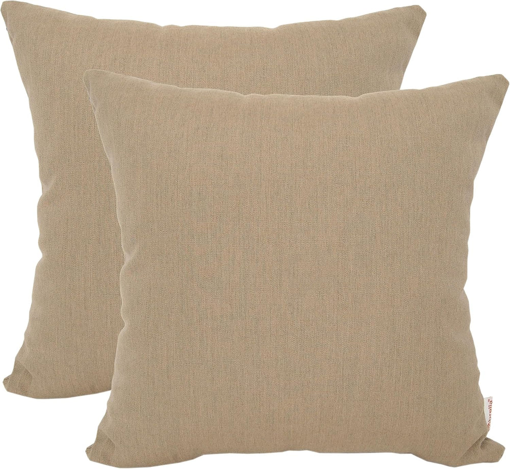 Outdoor/Indoor Sunbrella Throw Pillows Square Set of 2 Pieces 18 inch x 18 in...