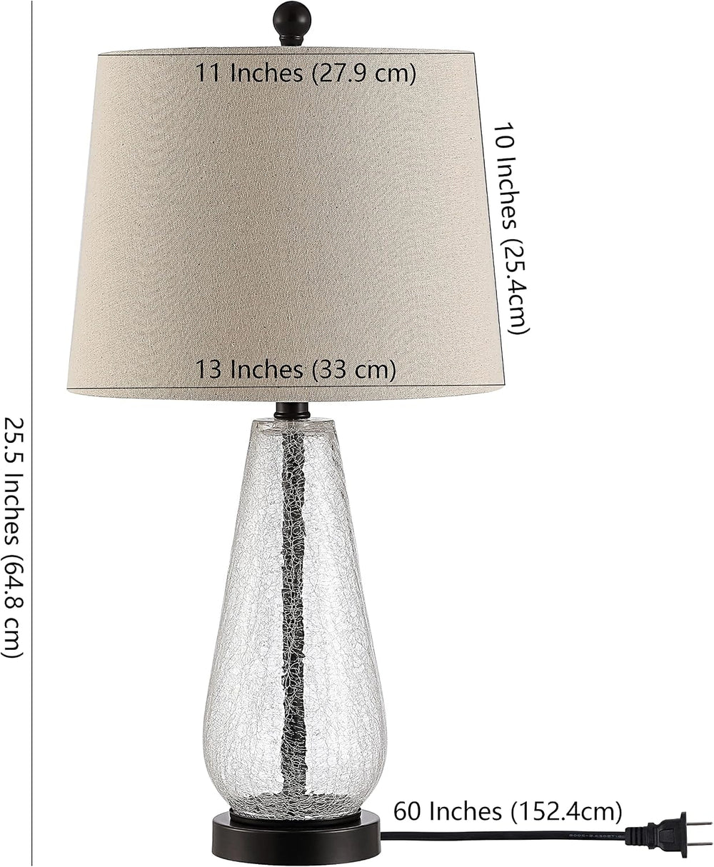 SAFAVIEH Naila Table Lamp, 25.5" Clear/Bronze TBL4256A