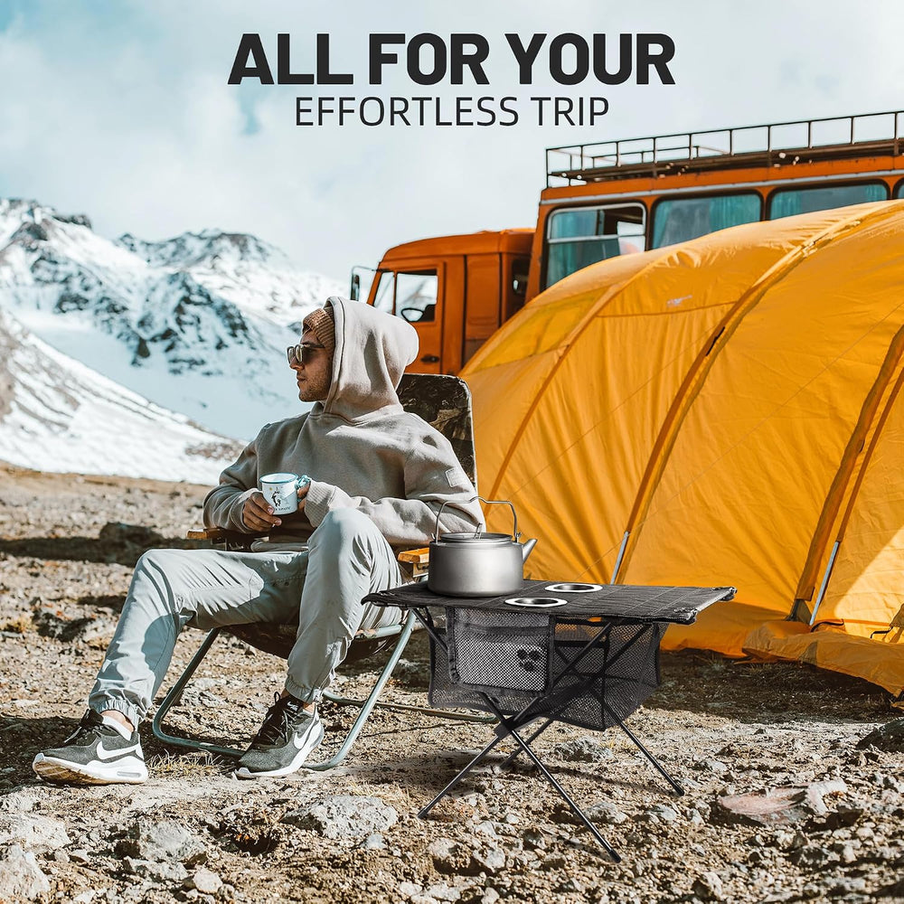 Zune Lotoo Portable Camping Side Table Folding Small Beach Table Foldable