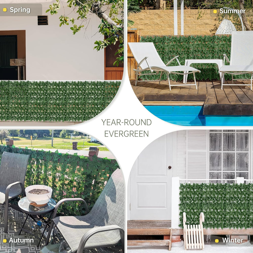 60x120 in (50 Sqft) Artificial Ivy Vine Privacy Fence Screen