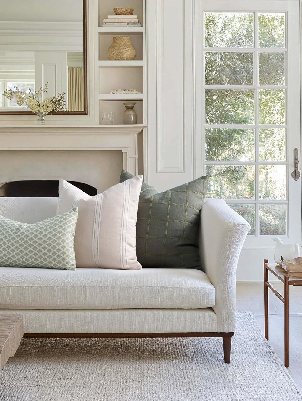 Crumbs Home Modern Farmhouse Fall Linen Indoor Outdoor Throw Pillow Cover Onl...