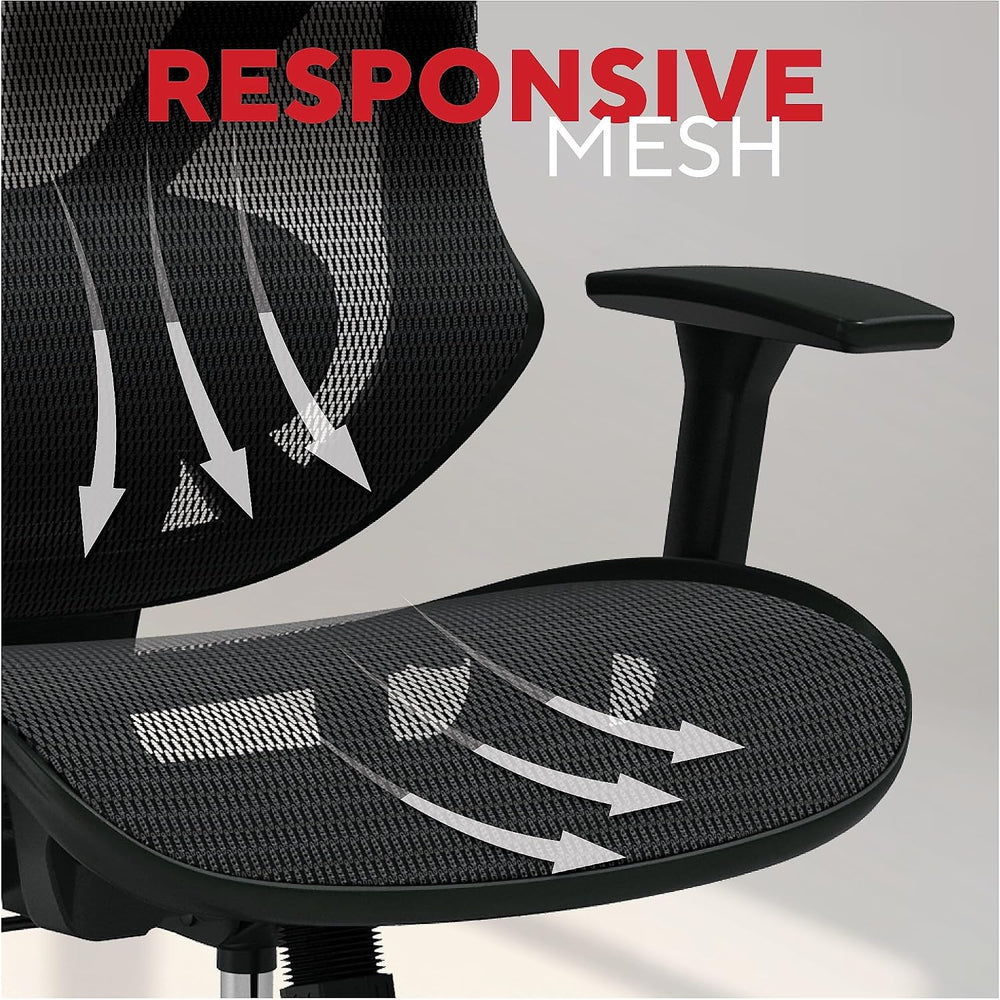 Staples Dexley Ergonomic Mesh Task Chair, Lumbar Support, Swivel, Black