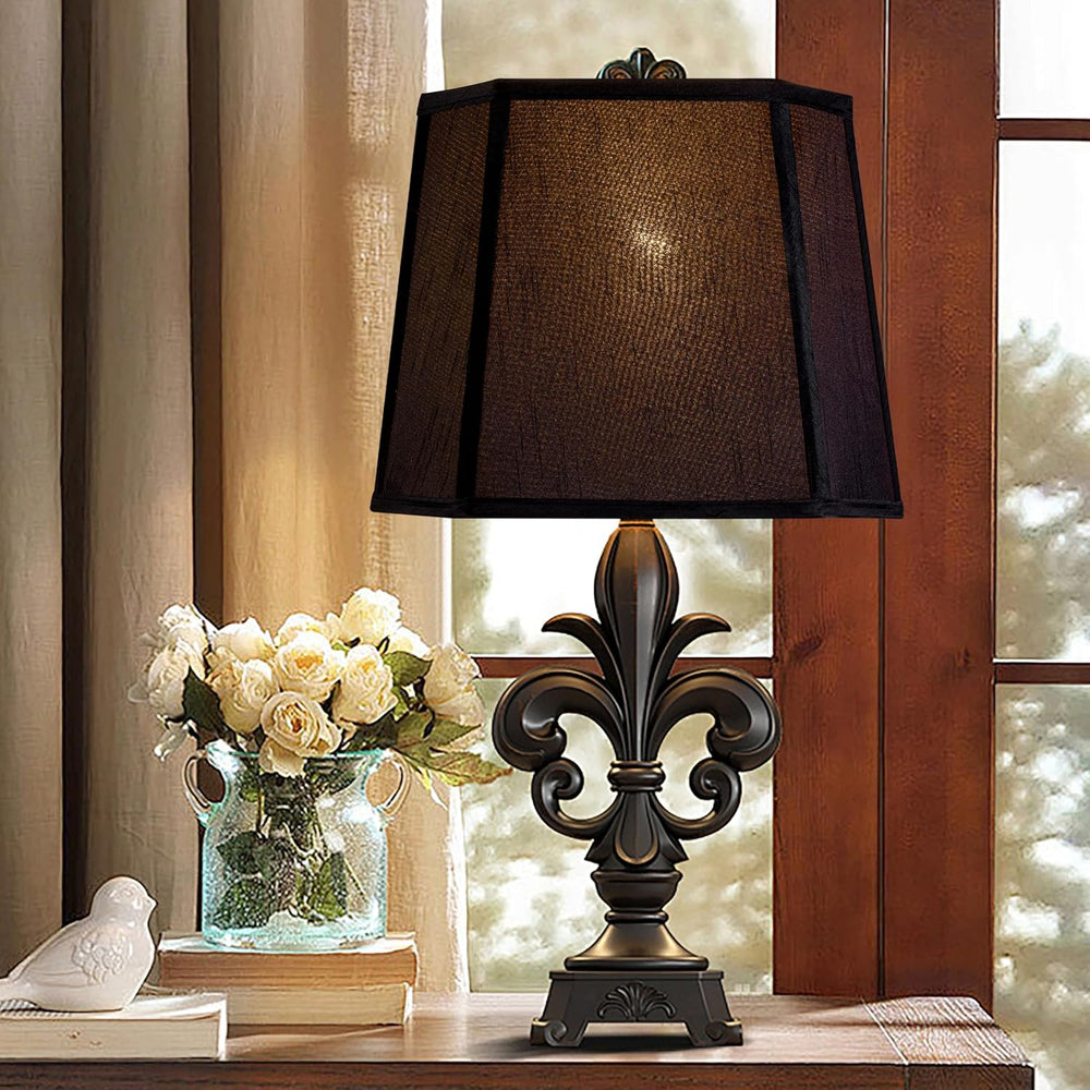 GO&SO Black Lamp Shade Square,Medium Silk Empire Lampshade,10"×13&qu...