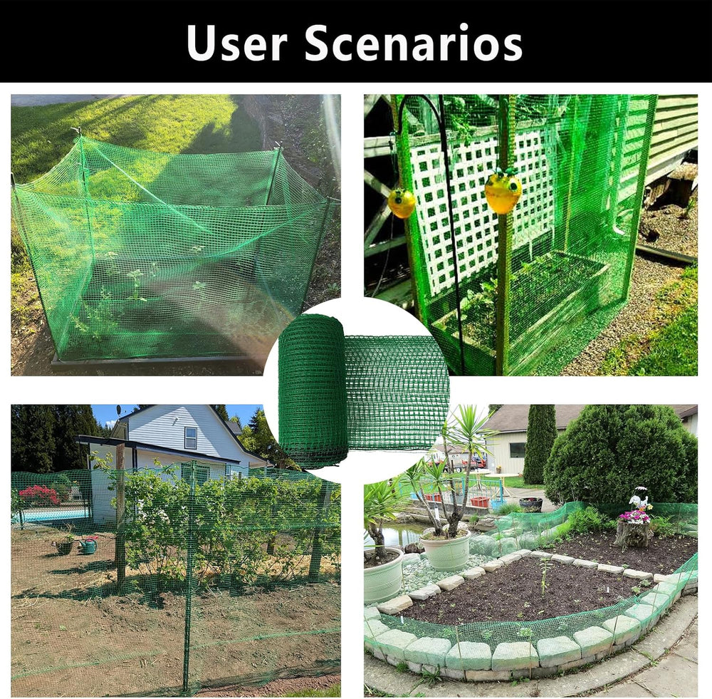 POYEE Deer Fence Netting 4x100ft Plastic Mesh Netting for Garden Protection