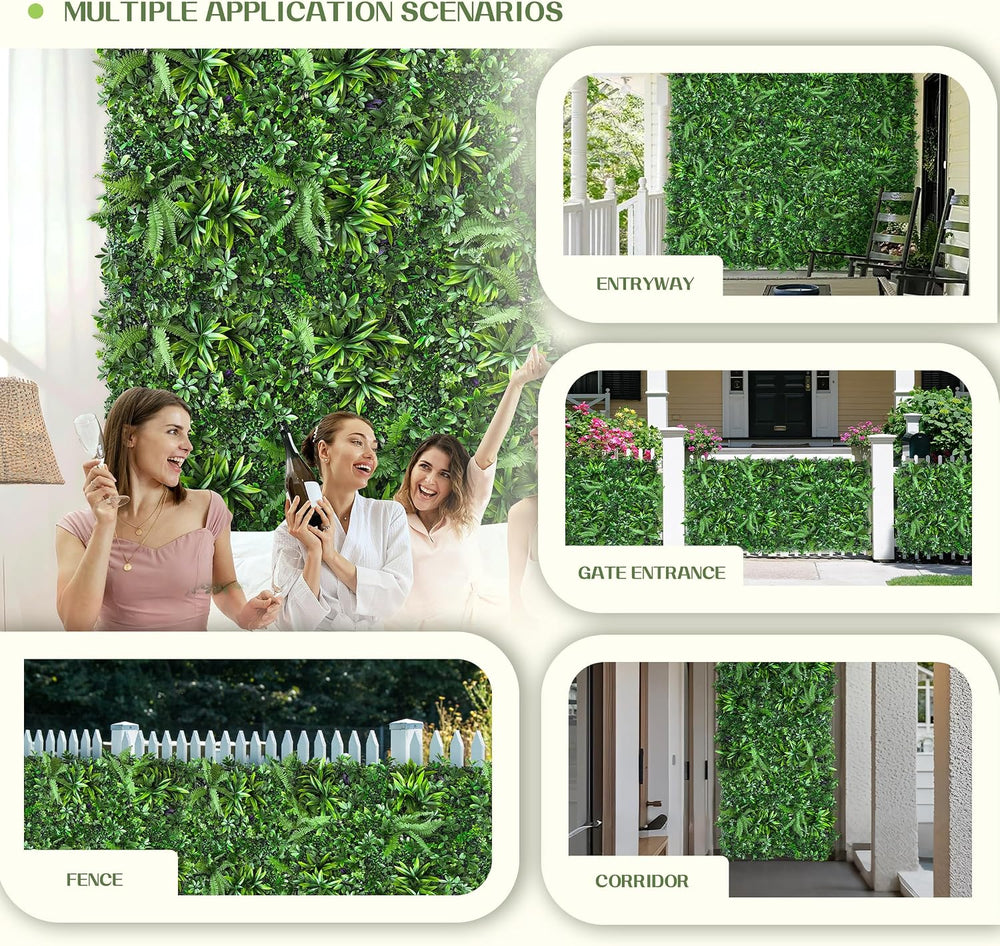 TTTM Artificial Greenery Boxwood Leaf Roll Panels: 72"x144" (72 SQFT)