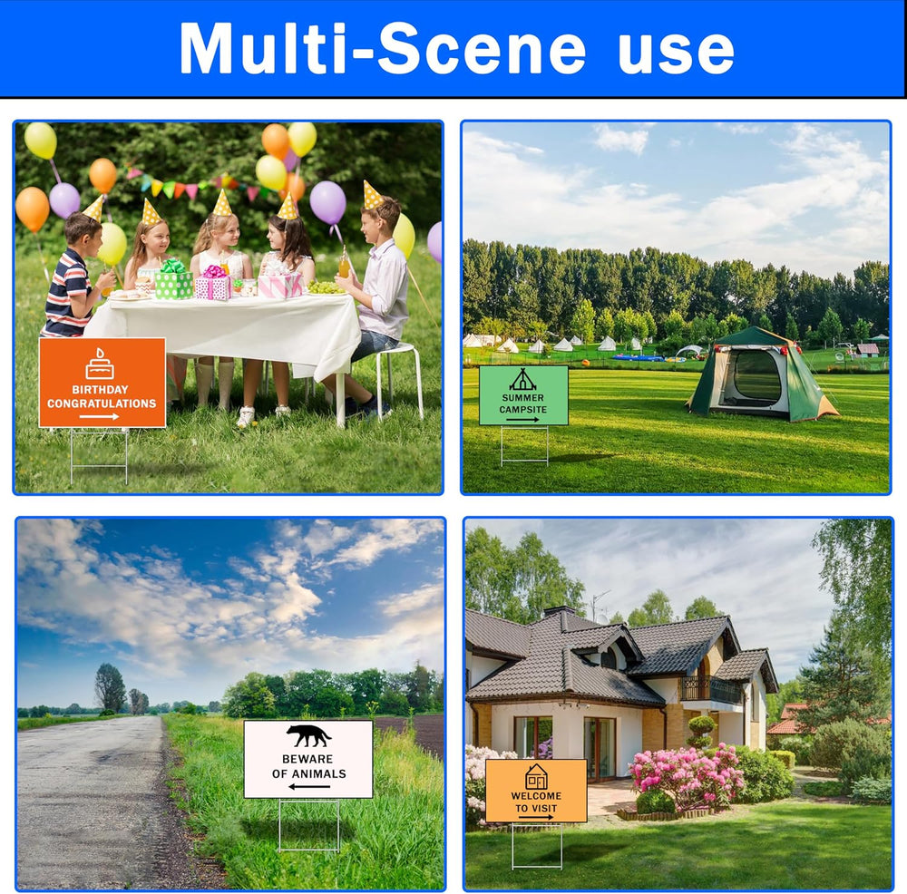 25 Pack Metal Yard Sign Stakes - 16.5x7 Inches, Real Estate Sale Signs, Custo...