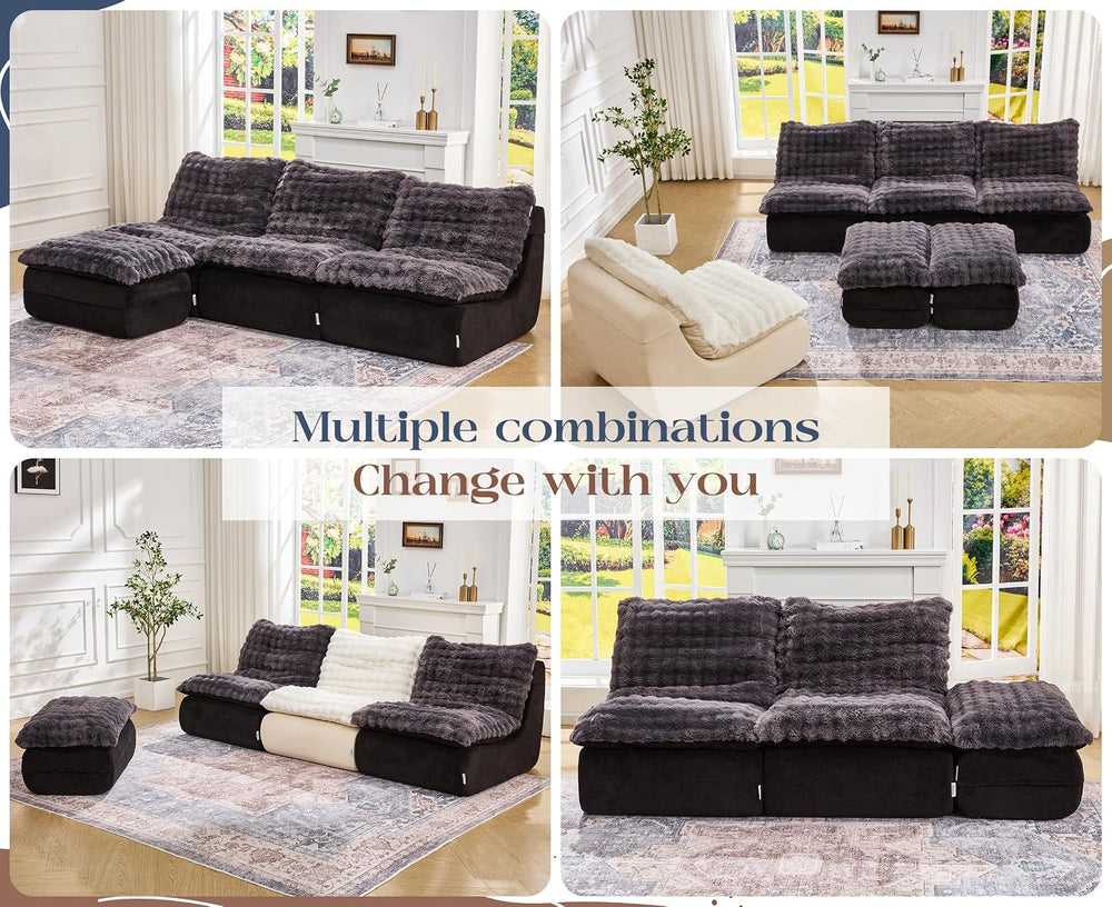 Hobestluk Small Couch Sofa Chaise Lounge Chair Recliner Chair with Footrest
