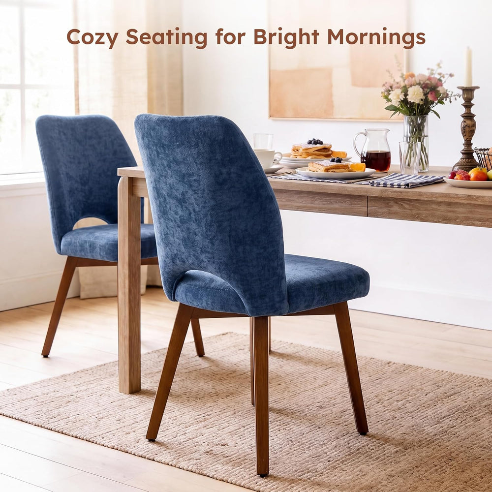 Dining Chairs Set of 4, Upholstered Kitchen Chairs, Blue