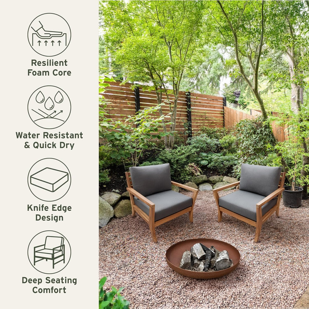 Eddie Bauer Home Deep Seating Outdoor Lounge Cushion, Knife Edge, 26" X ...