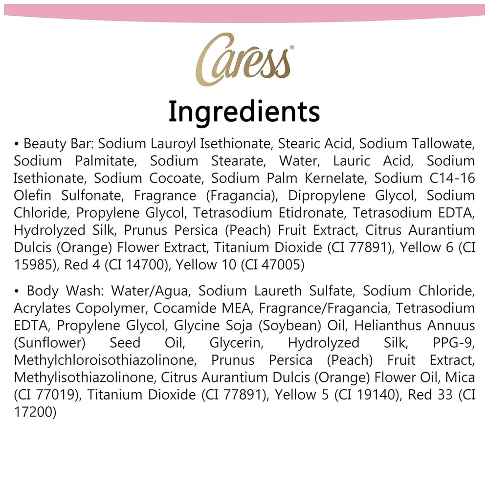 Caress Daily Silk Bar Soap & Hydrating Body Wash Gift, 4 count