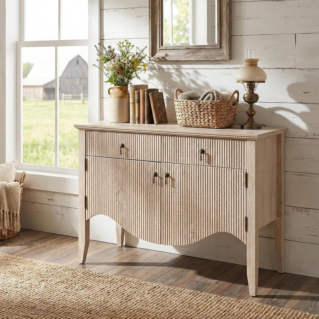fusunbao 40" fluted buffet cabinet, sideboard credenza with, package contents