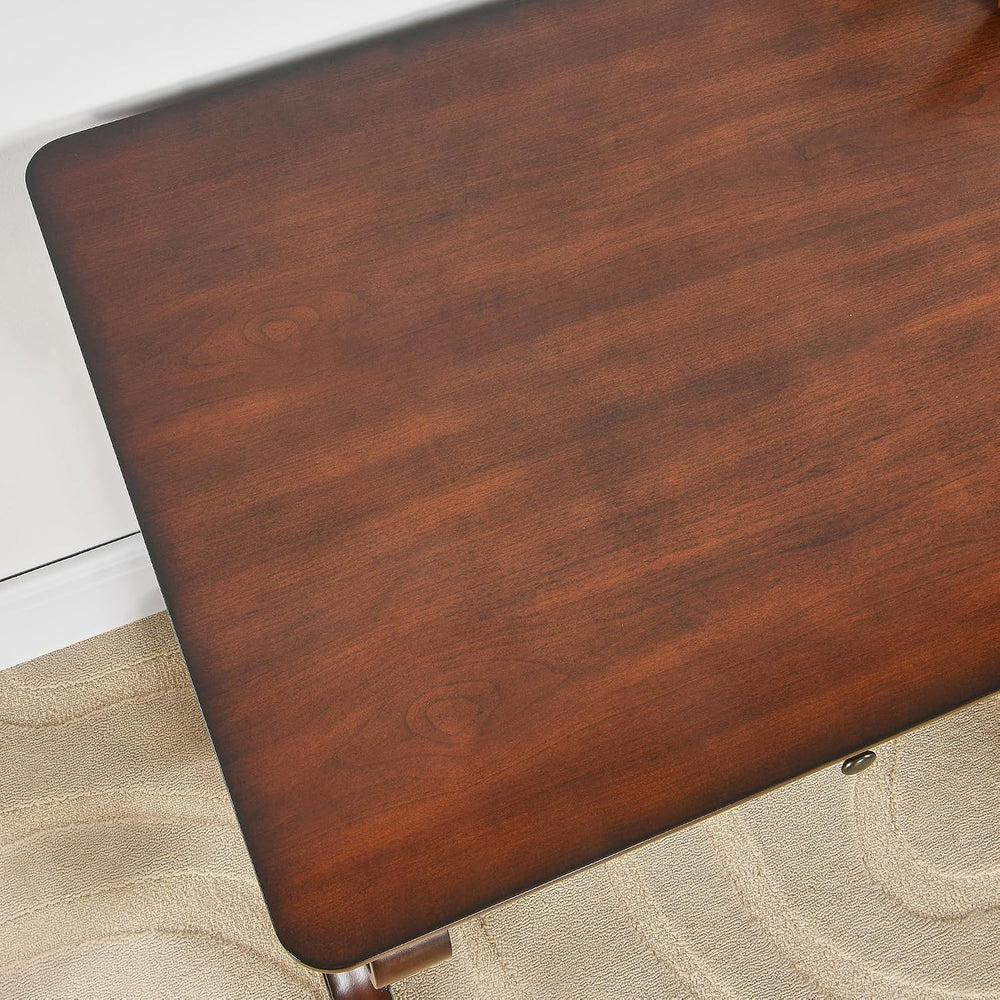 Traditional Wood Writing Desk with 2 Drawers, 47" Large Work Desk
