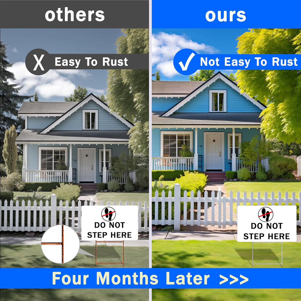 25 Pack Metal Yard Sign Stakes - 16.5x7 Inches, Real Estate Sale Signs, Custo...