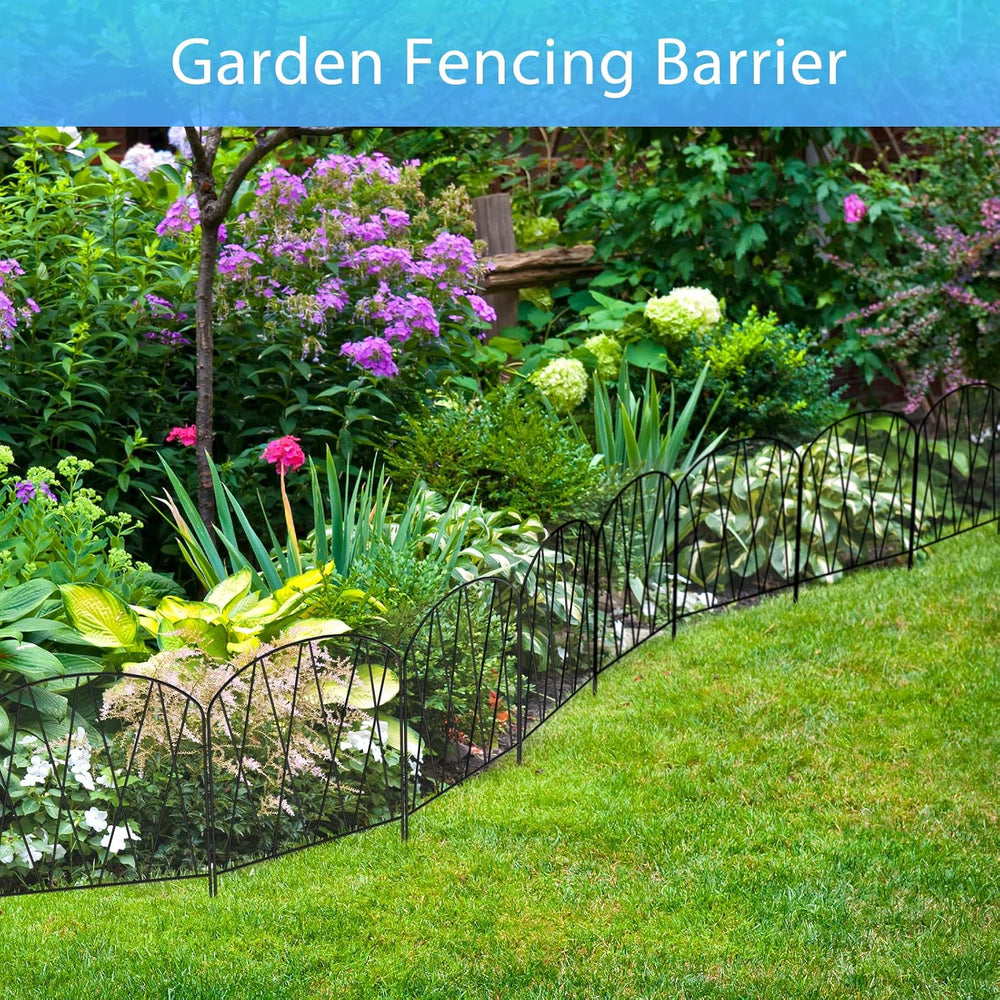 24 Packs Decorative Garden Fence 24.8ft (L) x 15.9in (H) Garden Fencing Panel...