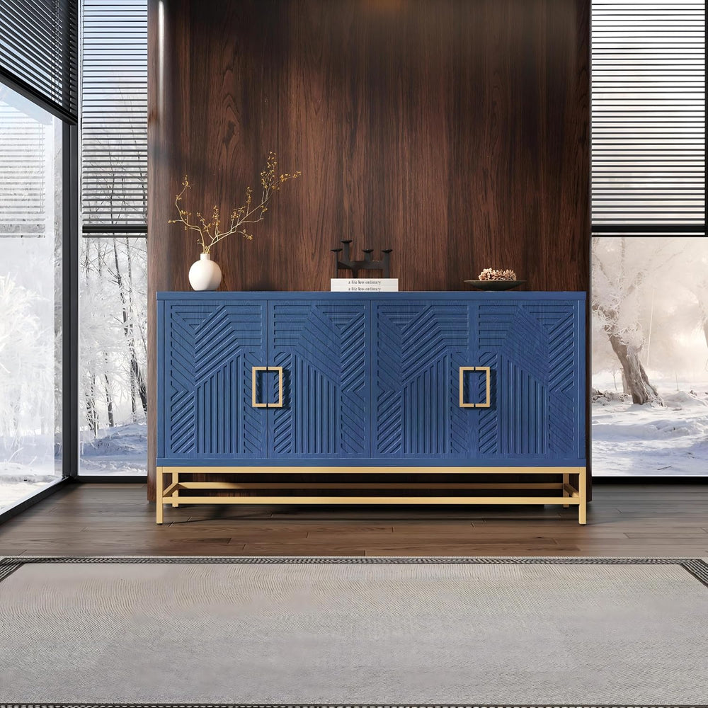 Sideboard Buffet Cabinet with Storage, Modern Storage Cabinet with Adjustable...