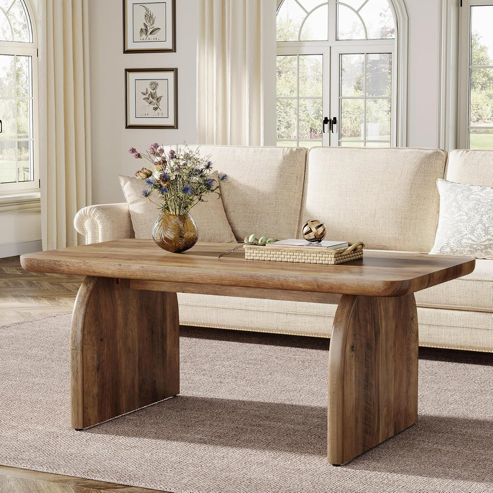 Tribesigns Rectangle Coffee Table, 47-Inch Wood Rectangular Living Room Table...