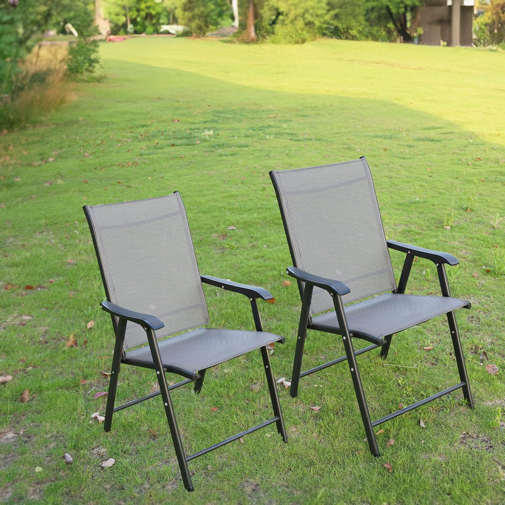 BTEXPERT Set of 2,Heavy Duty Patio Folding Chair Outdoor Indoor Portable Dini...