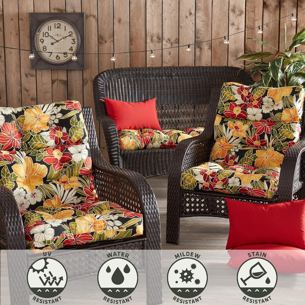 Greendale Home Fashions Aloha 44'' x 22'' Outdoor High Back C...