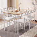 VECELO 5 Piece Dining Table Set for 4 with Chairs, Wood Table-top & PU Padded Seat for Small Space Kitchen